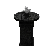 Bird Bath Pedestal Black