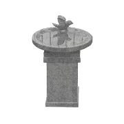 Bird Bath Pedestal Gray